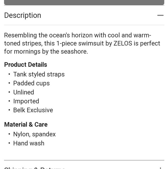 Nwt Zelos swimsuit - Picture 3 of 7